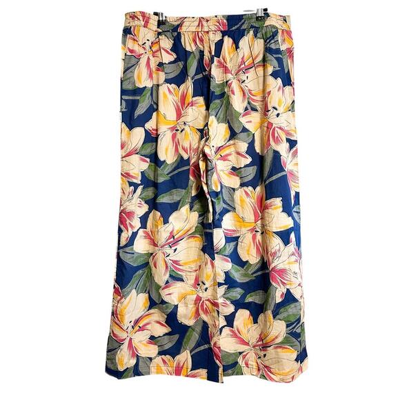 Jisora Large Floral Tropical Pull-On Wide Leg Pants Size XL - Picture 2 of 10